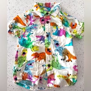 Cat & Jack Colorful Dinosaur Button Up Shirt